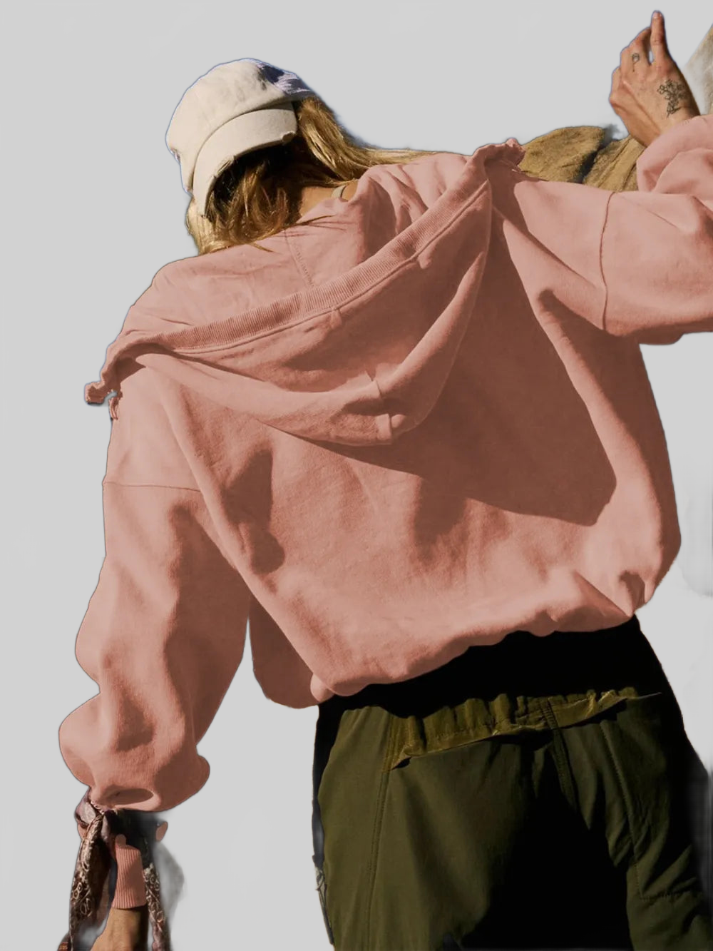 Half Zip Pocketed Dropped Shoulder Hoodie NicholesGifts