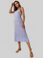 Printed Tie Shoulder Midi Night Dress nicholesgifts