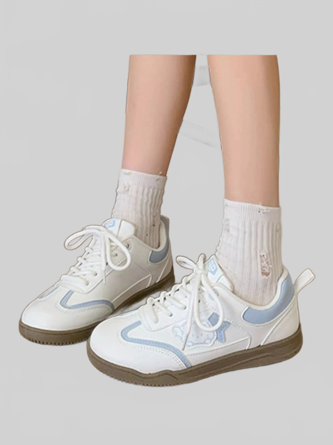 Lace Up Round Toe Sneakers nicholesgifts