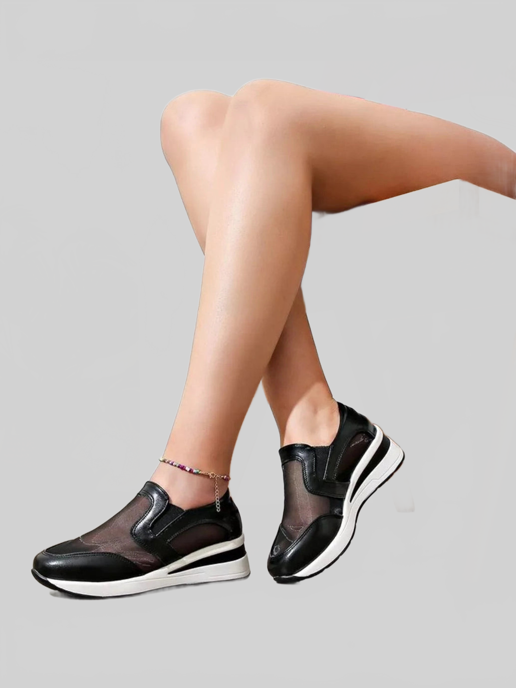 Round Toe Wedge Sneakers NicholesGifts