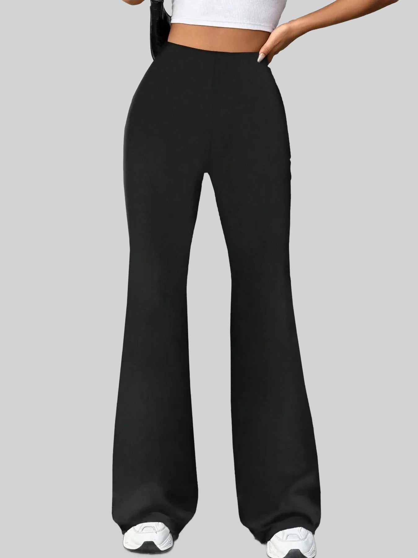 Women High Waisted Flare Pants nicholesgifts