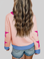 Women Star Contrast Round Neck Long Sleeve Sweatshirt nicholesgifts
