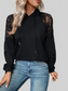 Perfee Lace Detail Drawstring Long Sleeve Hoodie nicholesgifts