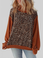 Leopard Print Long Sleeve Sweatshirt nicholesgifts