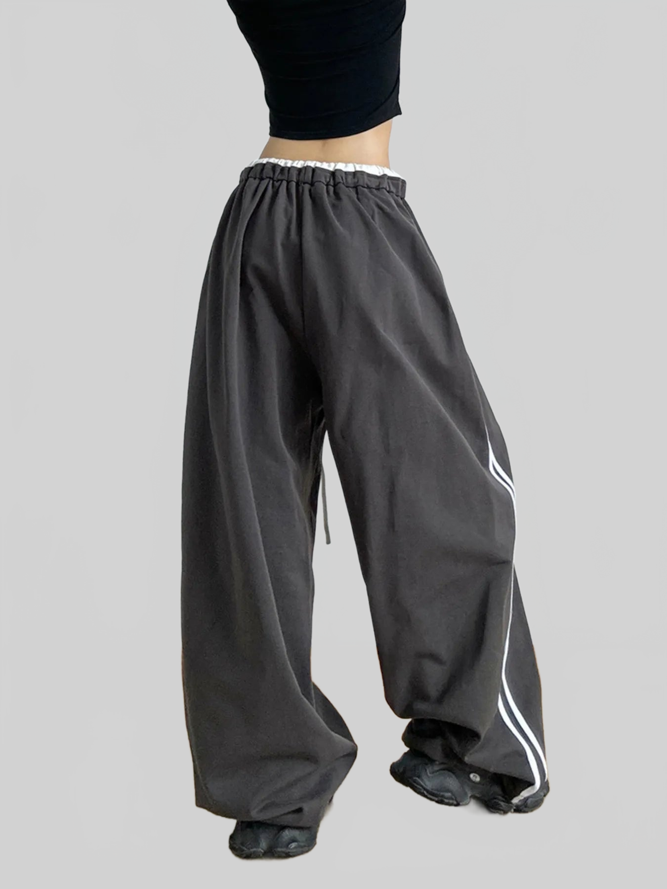 Women Wide Leg Drawstring Pants nicholesgifts