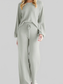 Long Sleeve Lounge Top and Drawstring Pants Set nicholesgifts