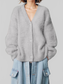 Women Button Up Dropped Shoulder Cardigan nicholesgifts