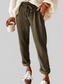 Women Casual Corduroy Drawstring Waist Pants nicholesgifts