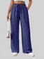Casual Drawstring Wide Leg Pants nicholesgifts