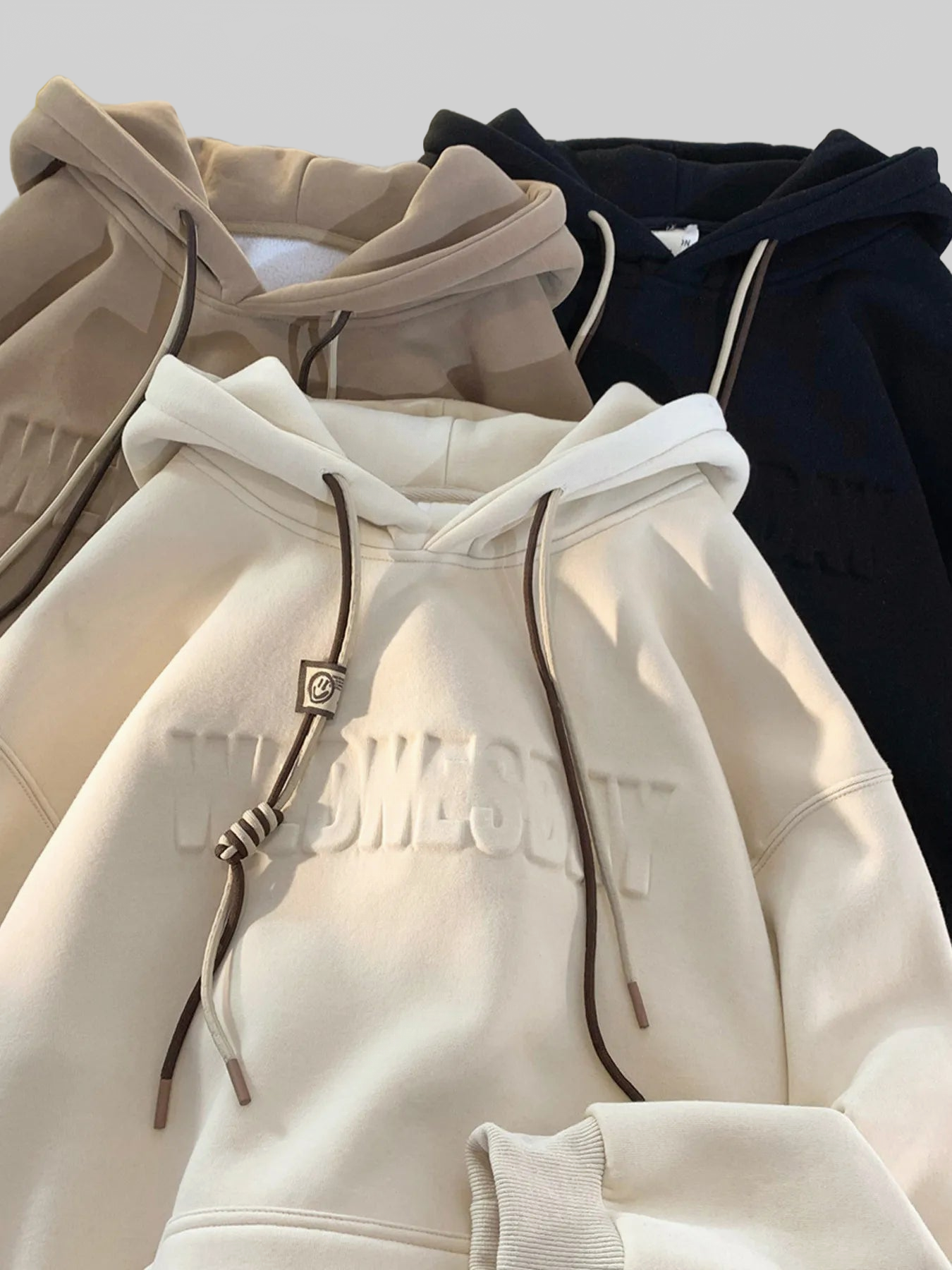 Men's Plus Size Letter Drawstring Long Sleeve Hoodie nicholesgifts