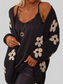 Women Flower Open Front Long Sleeve Cardigan Sweater NicholesGifts