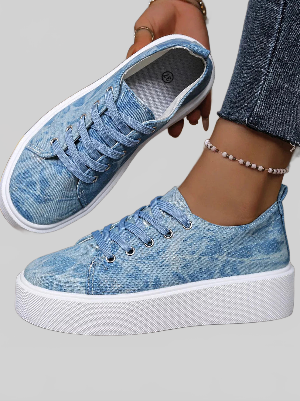 Women Round Toe Platform Sneakers nicholesgifts