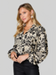 Women Double Take Full Size Printed Ruffle Trim Balloon Sleeve Shirt NicholesGifts