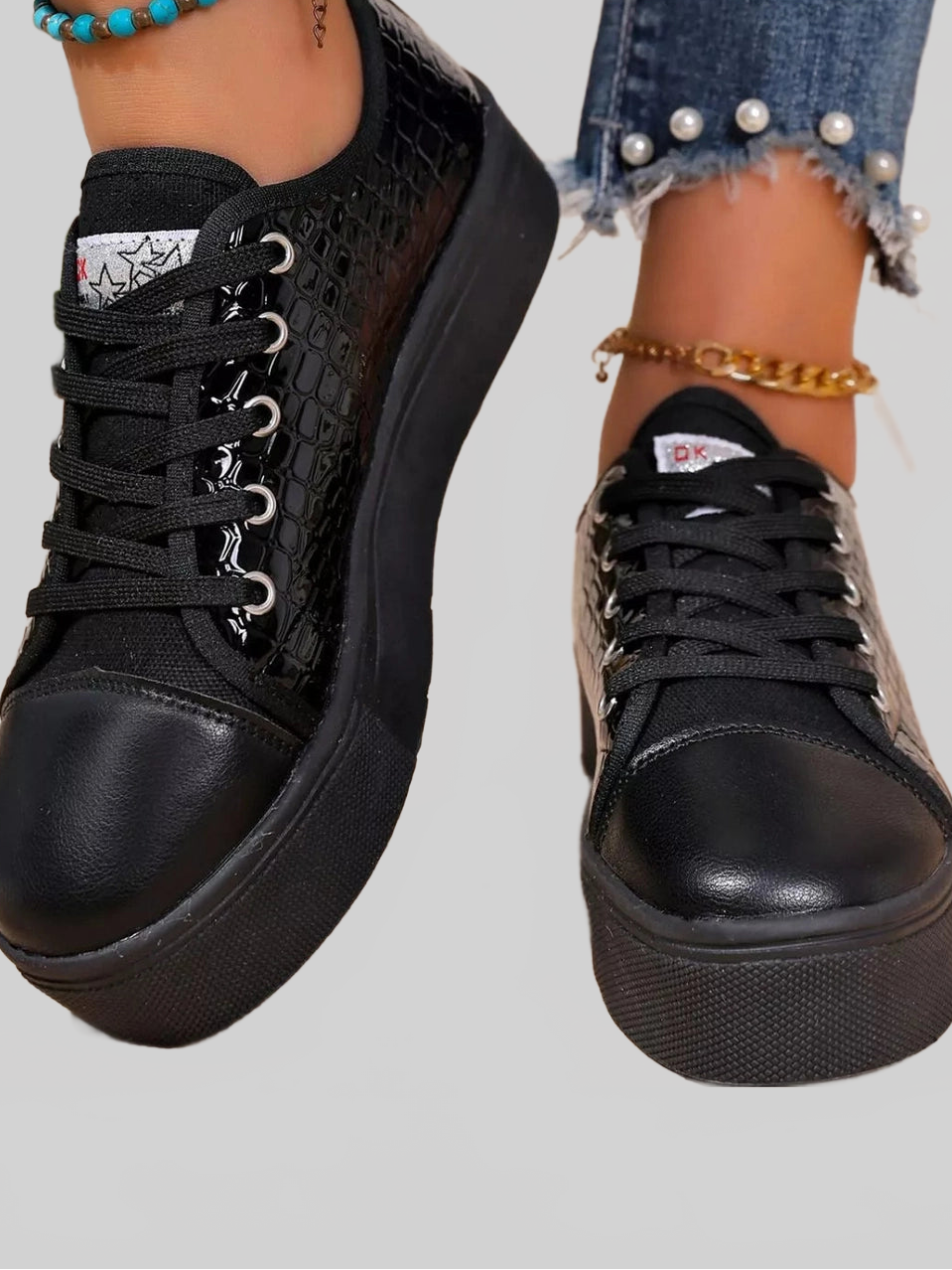 Women Round Toe Platform Sneakers NicholesGifts