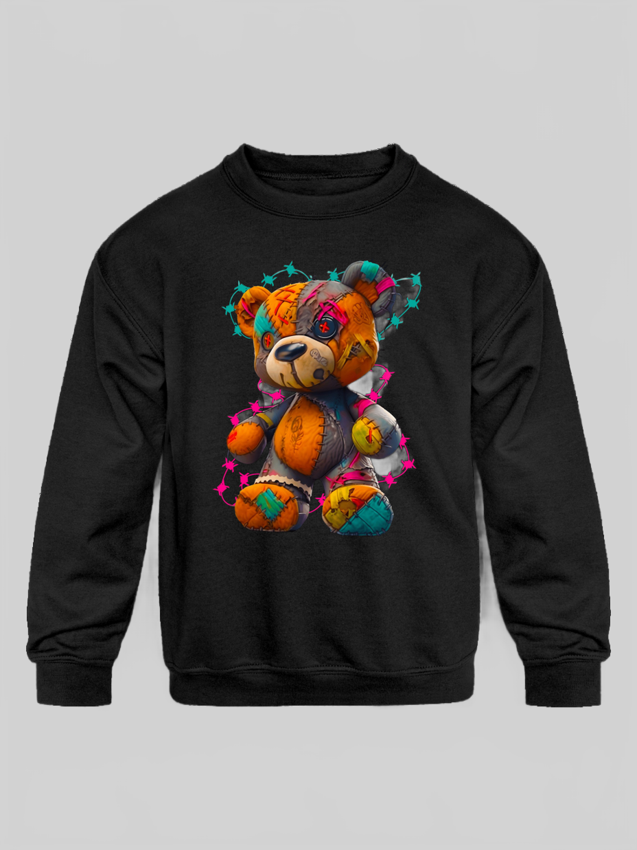 Toddler Boys Bear Crewneck Long Sleeve Sweatshirt nicholesgifts