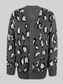 Women Leopard Open Front Dropped Shoulder Cardigan nicholesgifts
