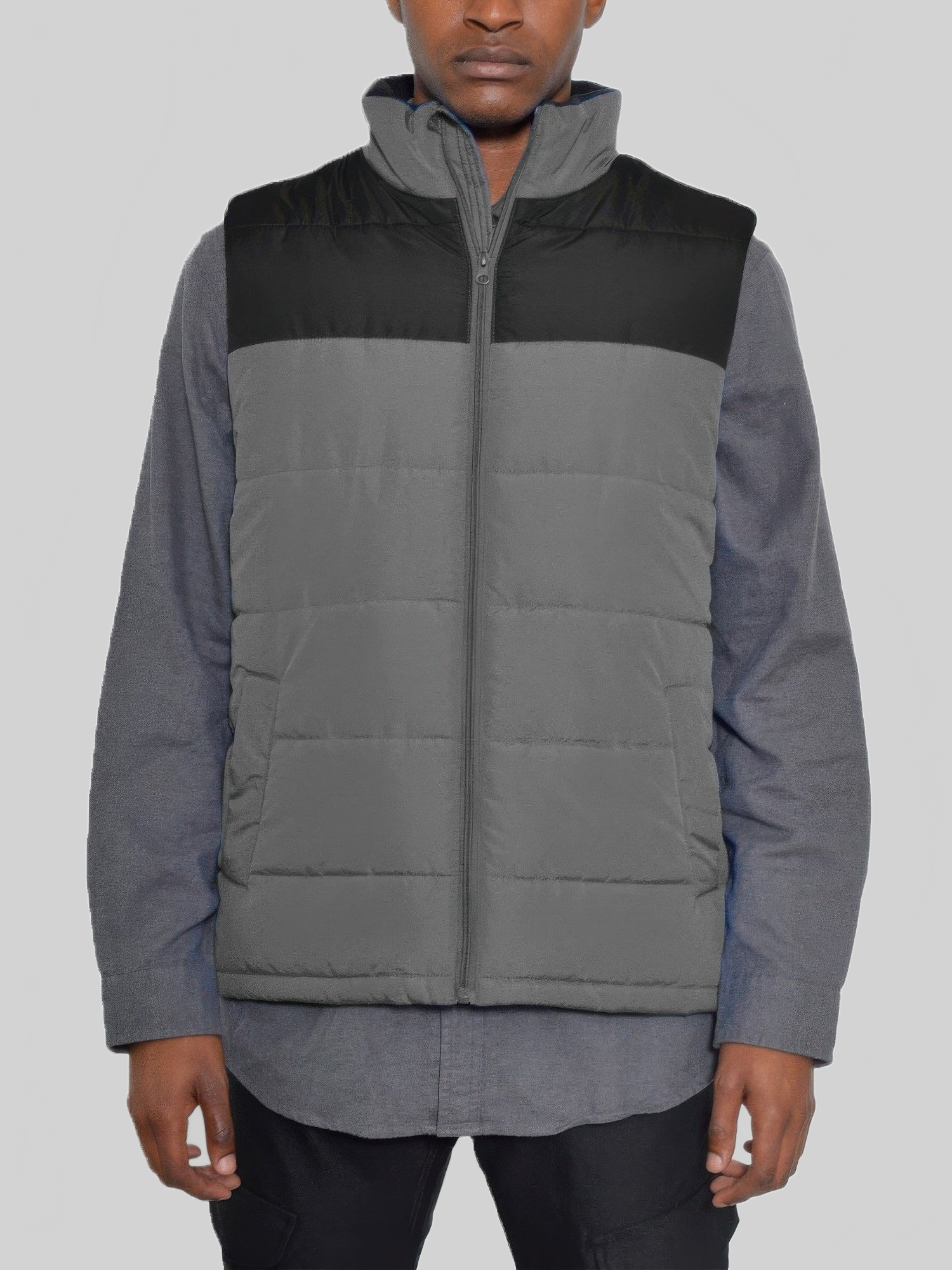 Men Padded Winter Two Tone Vest nicholesgifts