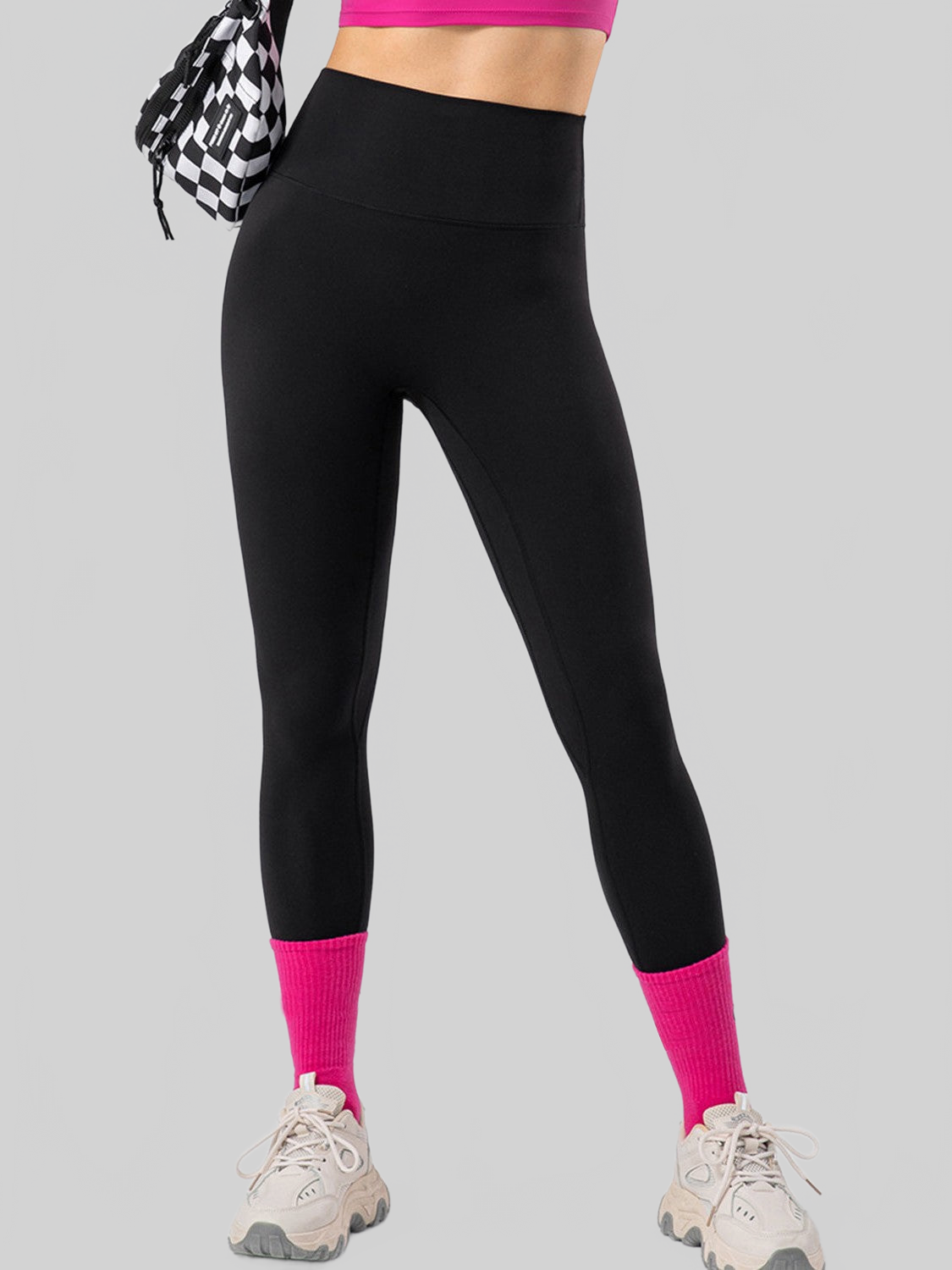 Women High Waist Wide Waistband Active Leggings nicholesgifts