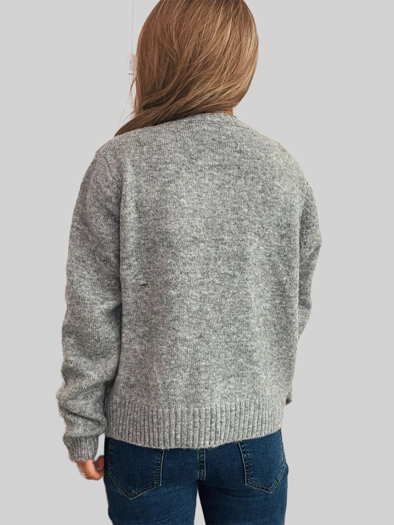 Flower Button Up Ribbed Hem Cardigan nicholesgifts