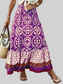 Geometric Elastic Waist Maxi Skirt nicholesgifts