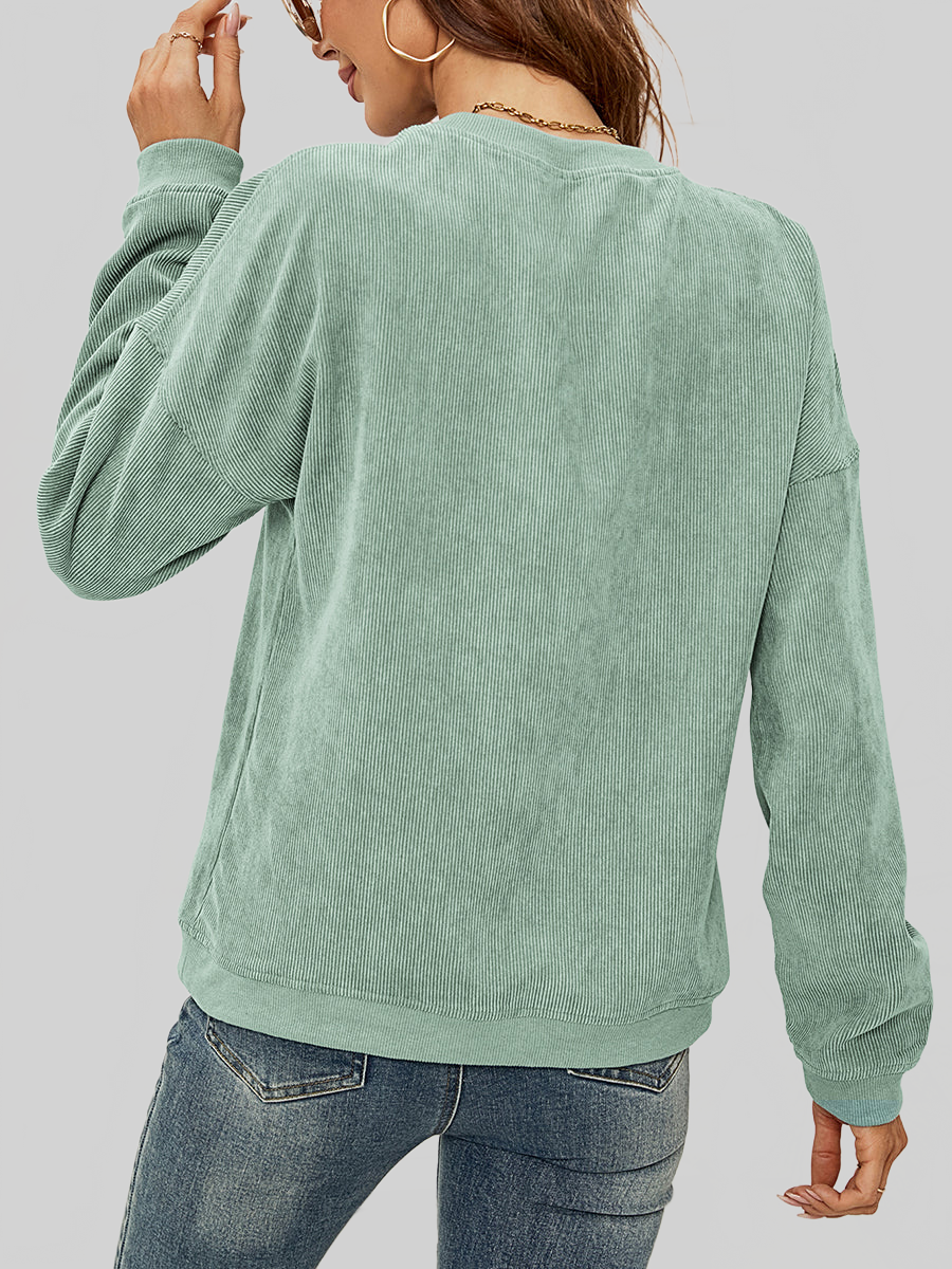 Women American Graphic Dropped Shoulder Sweatshirt nicholesgifts