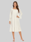 Flounce Sleeve Ruffle Hem Night Dress nicholesgifts