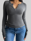 Devine Quarter Button Long Sleeve T-Shirt NicholesGifts