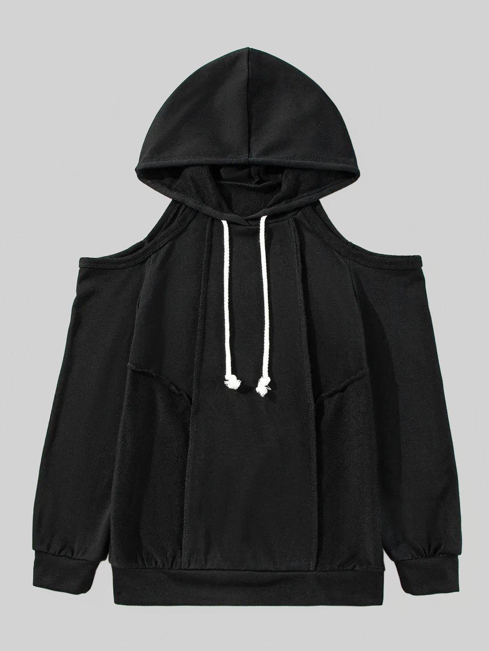 Cold Shoulder Long Sleeve Hoodie NicholesGifts