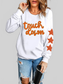 Letter & Star Round Neck Long Sleeve Sweatshirt nicholesgifts