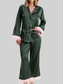 Silky Button Up Top and Pants Lounge Set nicholesgifts