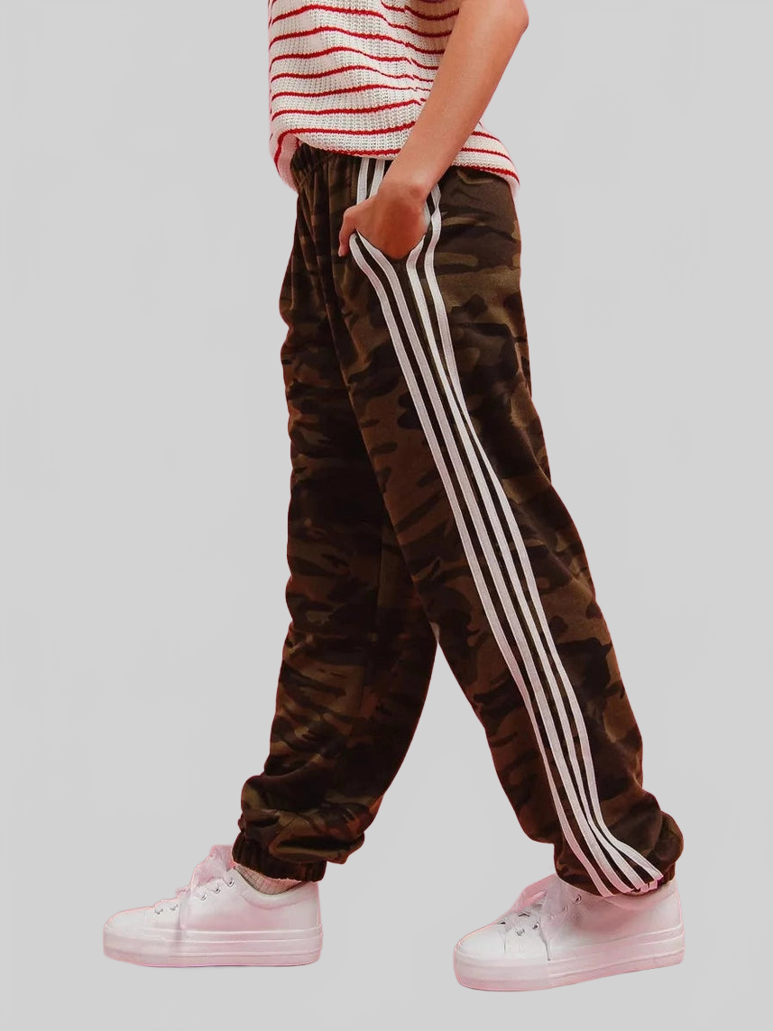 Women BiBi Side Lines Camouflage Track Pants nicholesgifts