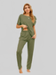 Boat Neck Top and Pants Lounge Set nicholesgifts
