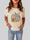 Pumpkin Graphic Round Neck T-Shirt nicholesgifts