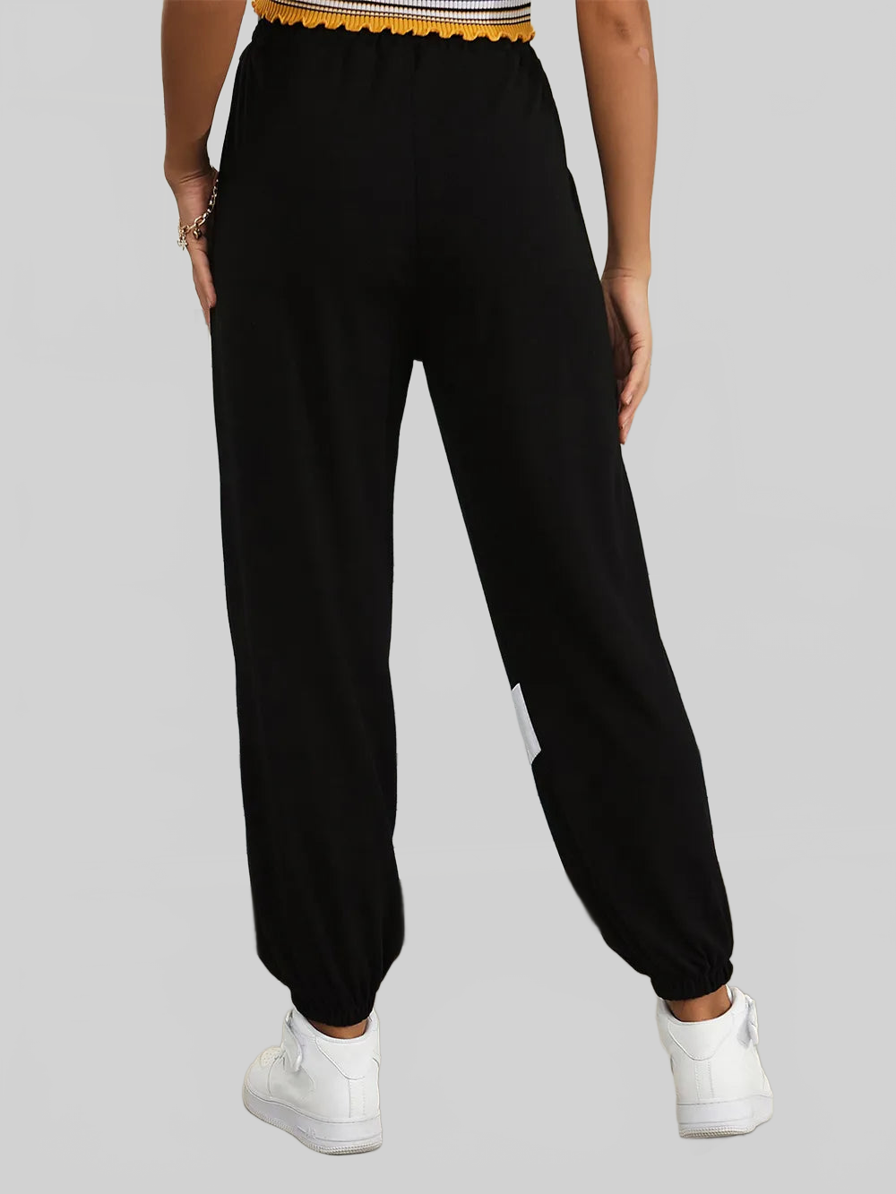 Drawstring Contrast Joggers with Pockets nicholesgifts