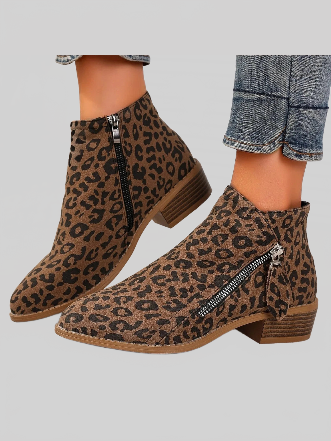 Point Toe Block Heels Boots NicholesGifts