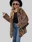 Fuzzy Leopard Hooded Long Sleeve Jacket nicholesgifts