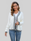 Angel Wings Buttoned V-Neck Long Sleeve Cardigan nicholesgifts
