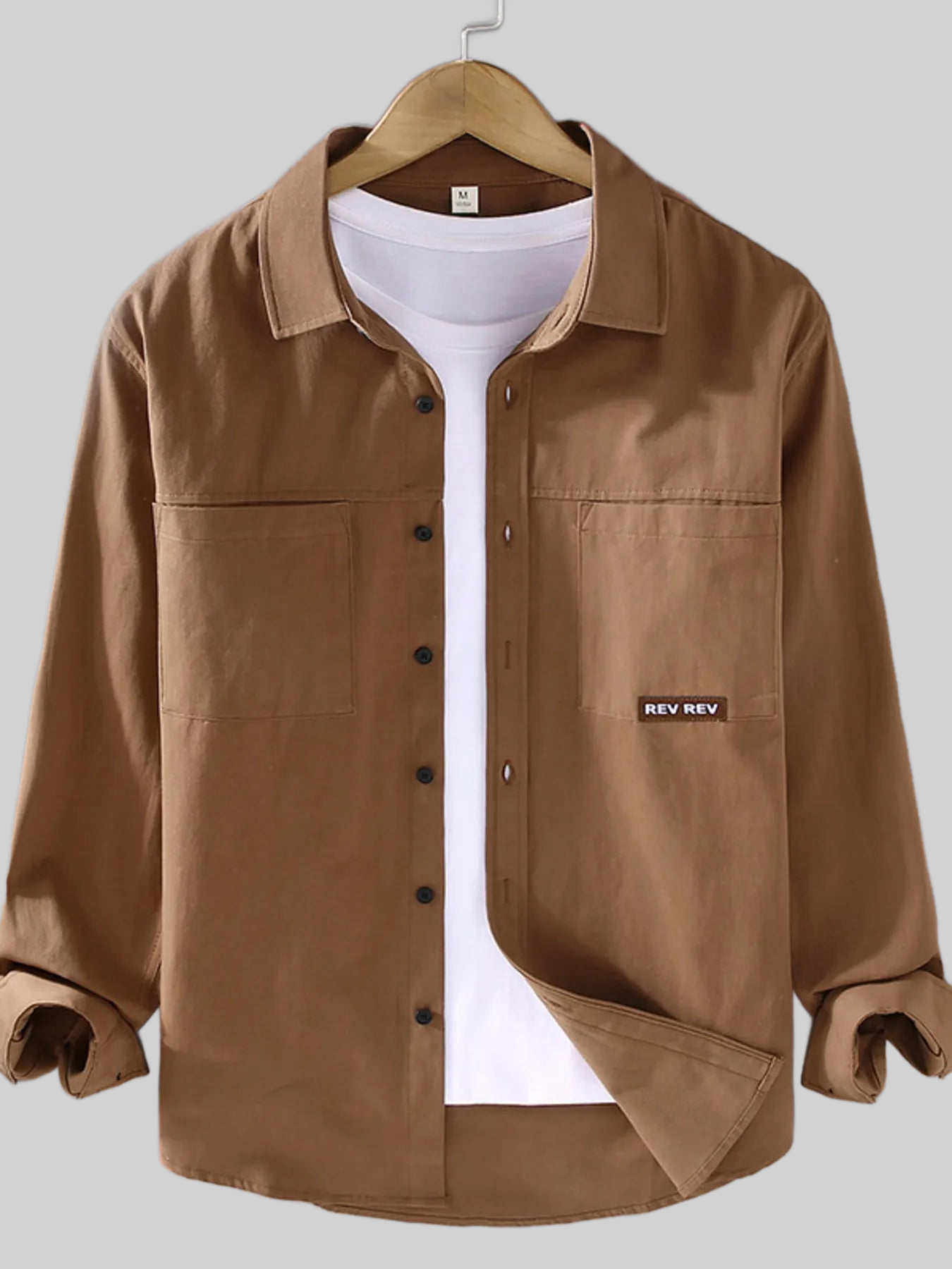 Men's Plus Size Button Up Long Sleeve Shirt nicholesgifts