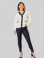 Women Contrast Trim Button Up Cardigan nicholesgifts