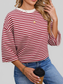 Striped Back Bow Tie T-Shirt nicholesgifts