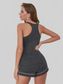 Scoop Neck Wide Strap Tank and Shorts Lounge Set nicholesgifts
