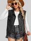 Pocketed Button Up Sleeveless Denim Jacket nicholesgifts