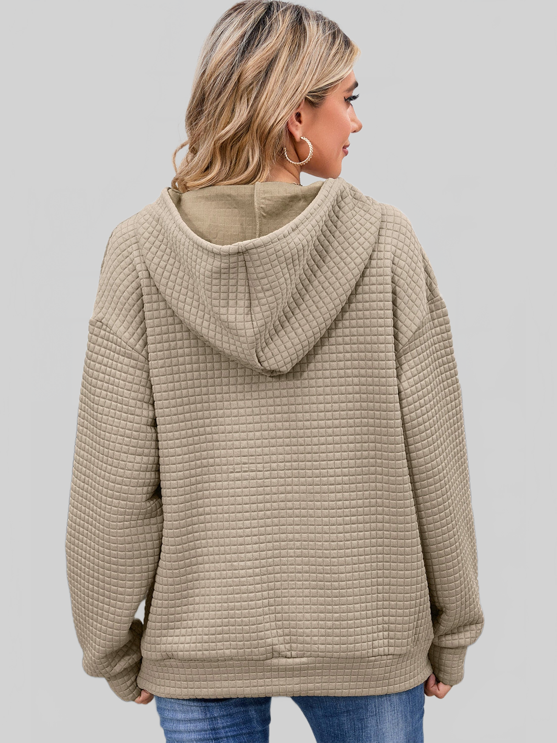 Women Dropped Shoulder Pocketed Hoodie nicholesgifts