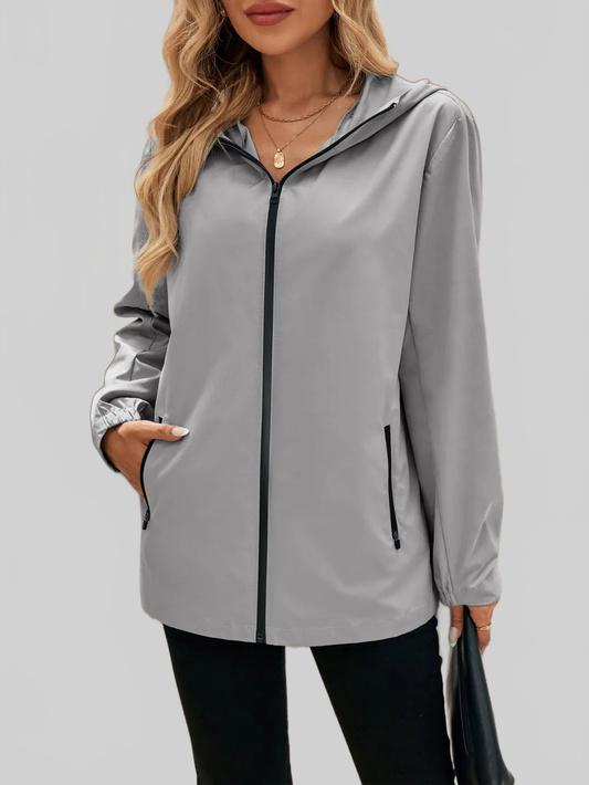 Ivy Lane Pocketed Zip Up Hooded Jacket nicholesgifts