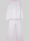 Contrasted Trim Frilled Collar Drop Shoulder Top and Drawstring Pant Set nicholesgifts