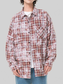 Men's Plus Size Plaid Button Up Long Sleeve Shirt nicholesgifts