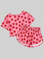 Floral Cropped Tee and Shorts Lounge Set nicholesgifts