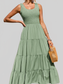 Women Tiered Smocked Wide Strap Summer Dress nicholesgifts