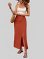 Slit Midi Skirt nicholesgifts