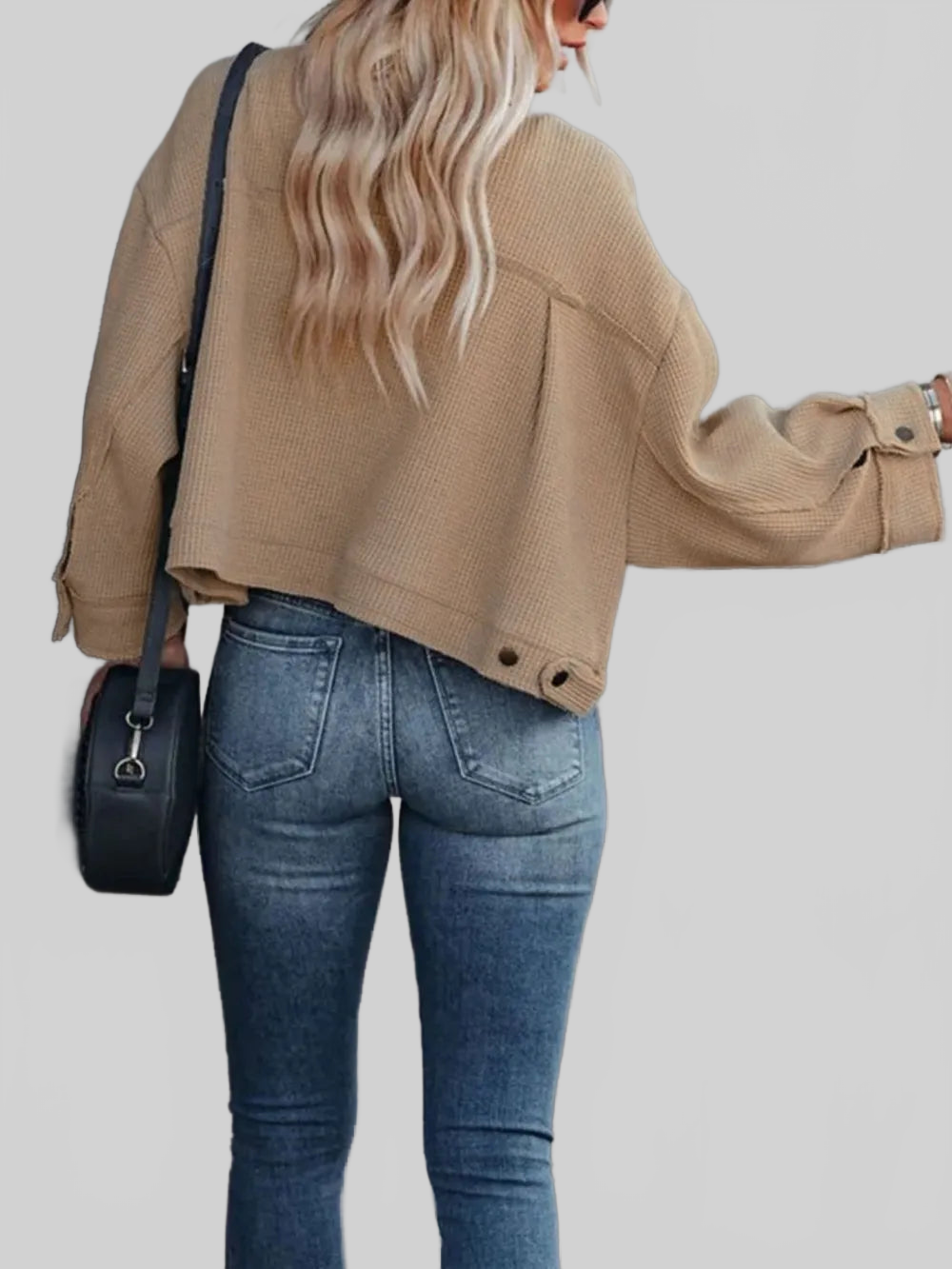 Button Up Long Sleeve Jacket nicholesgifts